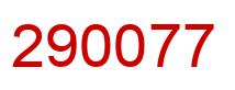 Número 290077 imagen rojo