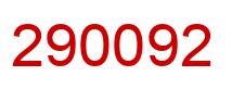 Número 290092 imagen rojo