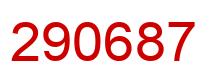 Number 290687 red image