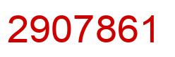 Number 2907861 red image