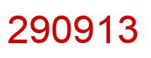 Number 290913 red image