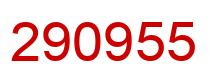 Número 290955 imagen rojo