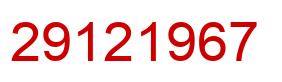 Number 29121967 red image