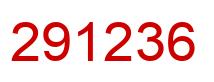 Number 291236 red image
