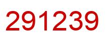 Number 291239 red image