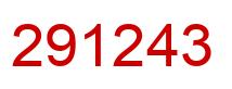 Number 291243 red image