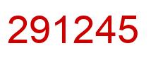 Number 291245 red image