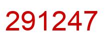 Number 291247 red image