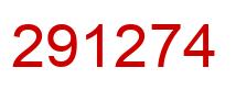 Number 291274 red image