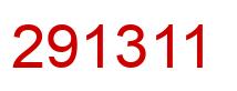 Number 291311 red image