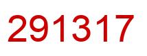 Number 291317 red image