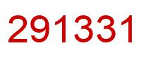 Number 291331 red image