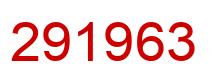Number 291963 red image