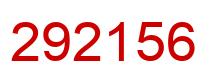 Number 292156 red image