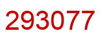 Number 293077 red image