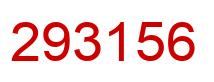 Number 293156 red image