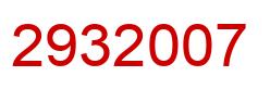 Number 2932007 red image