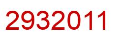Number 2932011 red image