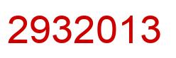 Number 2932013 red image