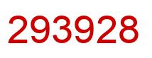 Number 293928 red image