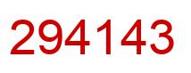 Number 294143 red image