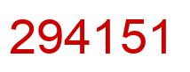 Number 294151 red image