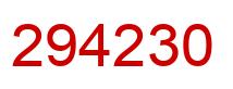 Number 294230 red image