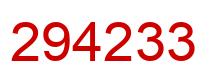 Number 294233 red image