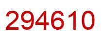 Number 294610 red image
