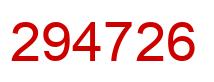 Número 294726 imagen rojo