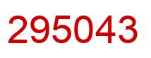 Número 295043 imagen rojo