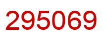 Número 295069 imagen rojo