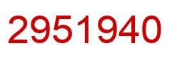Número 2951940 imagen rojo