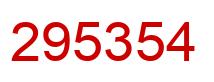 Número 295354 imagen rojo