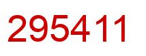 Number 295411 red image