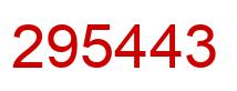 Number 295443 red image
