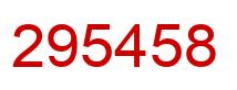 Número 295458 imagen rojo