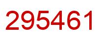 Number 295461 red image