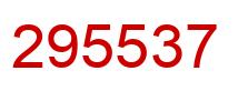 Number 295537 red image