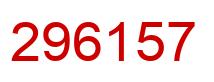 Número 296157 imagen rojo