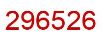 Number 296526 red image