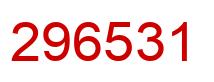 Number 296531 red image