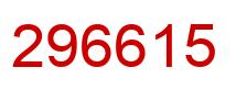 Número 296615 imagen rojo