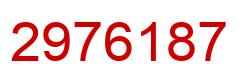 Number 2976187 red image