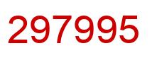 Number 297995 red image