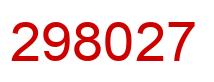 Number 298027 red image