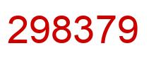 Number 298379 red image