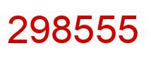 Number 298555 red image
