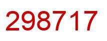 Number 298717 red image