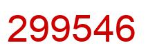 Number 299546 red image